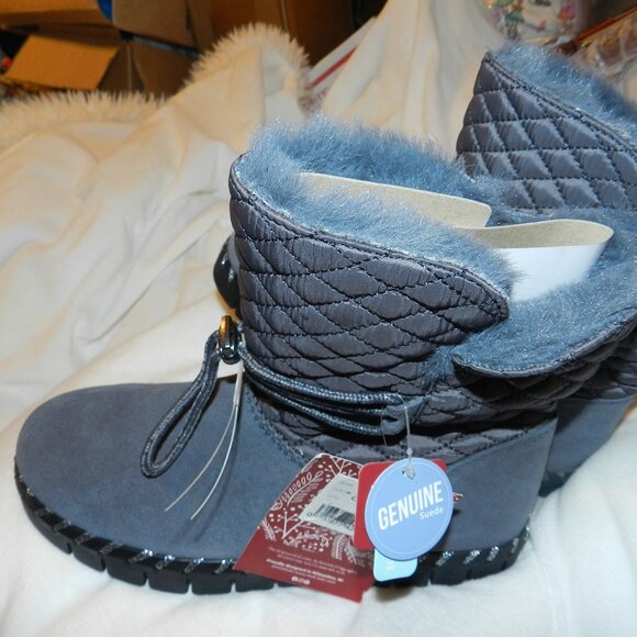Muk Luks Women's Brigehampton Midi Boots  Grey Womens size 7🆕SHIPS⌚📦🏃‍♀️⚡🚚 - Picture 1 of 15